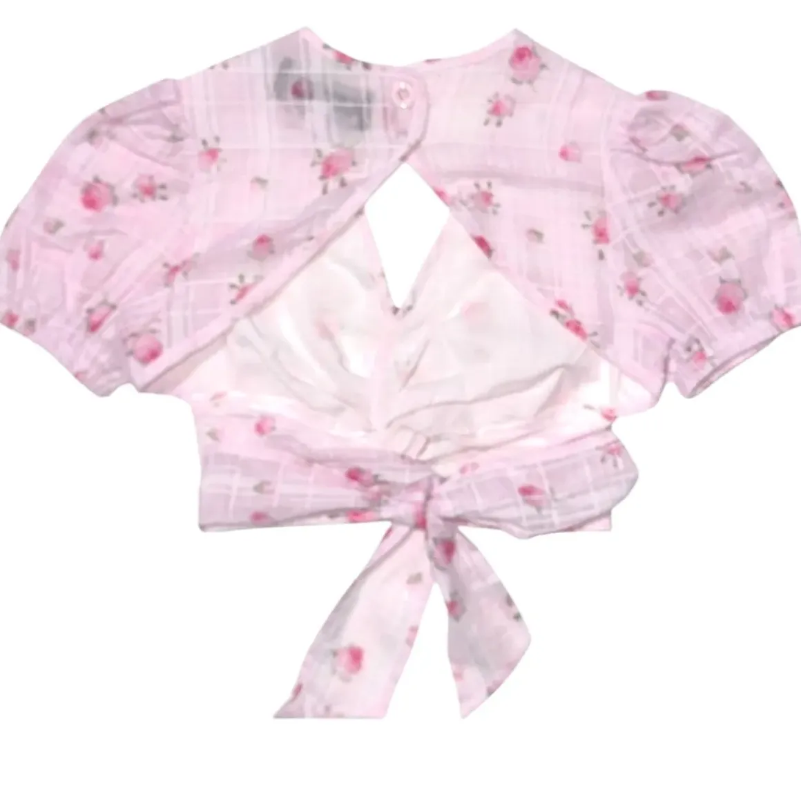ROSEBUD PLAID JULIETTE TOP