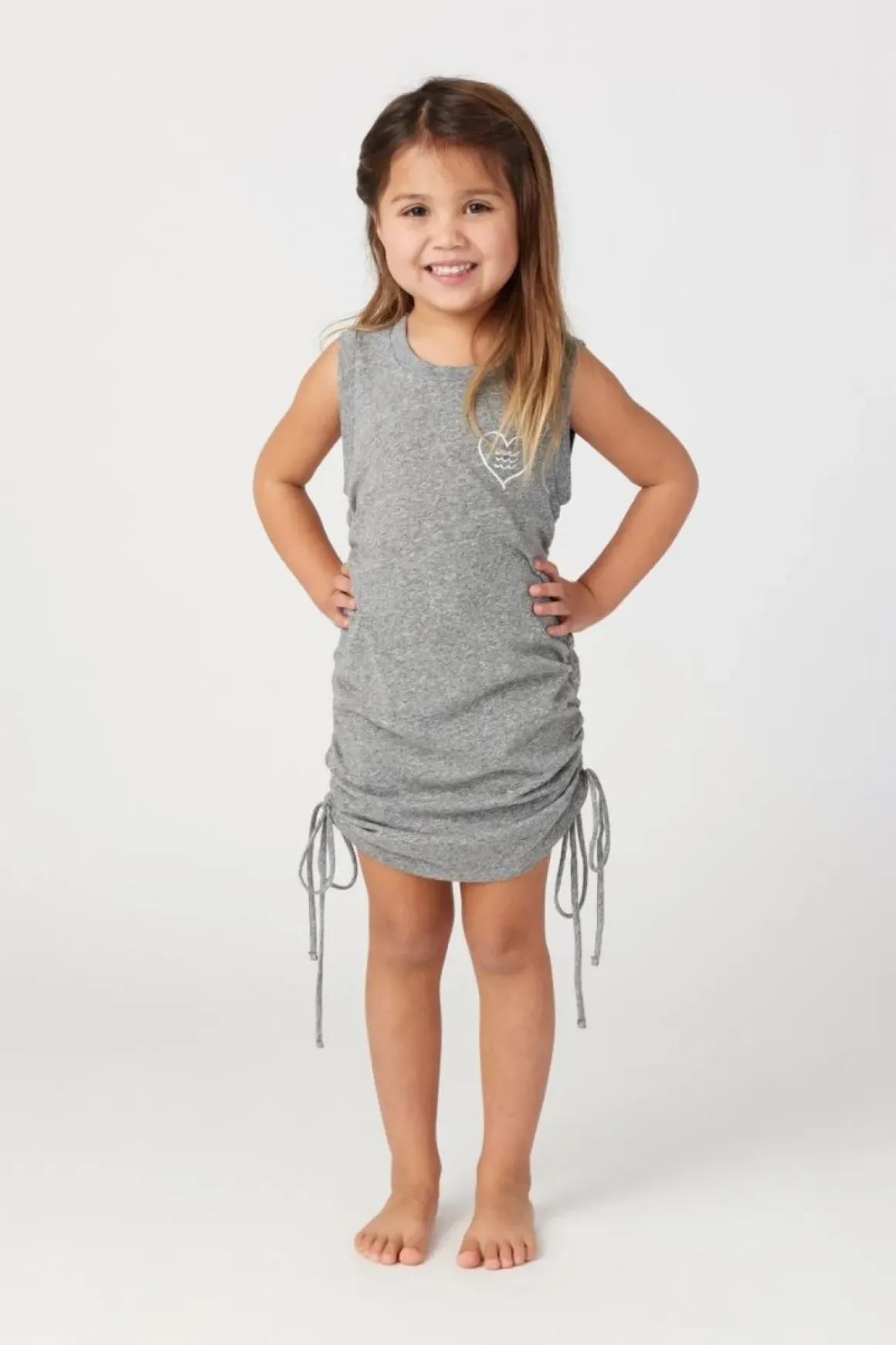 RUCHED TIE DRESS