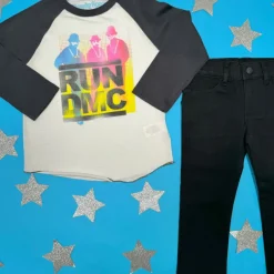 RUN DMC GRAFFITI RAGLAN LONG SLEEVE TSHIRT