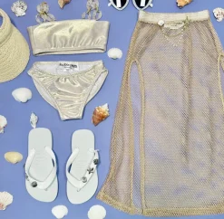 SEASHELL CHAIN MESH SKIRT