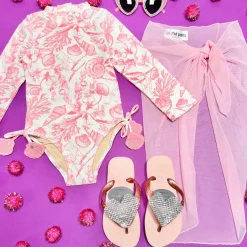 SEASIDE TOILE LONG SLEEVE ONE PIECE SWIMSUIT