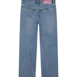 SEQUIN FLOWER POCKET DENIM PANTS