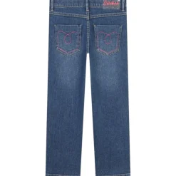 SEQUIN HEART DENIM PANTS