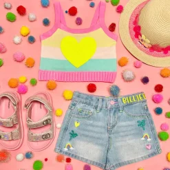 SEQUIN HEART KNIT TANK TOP