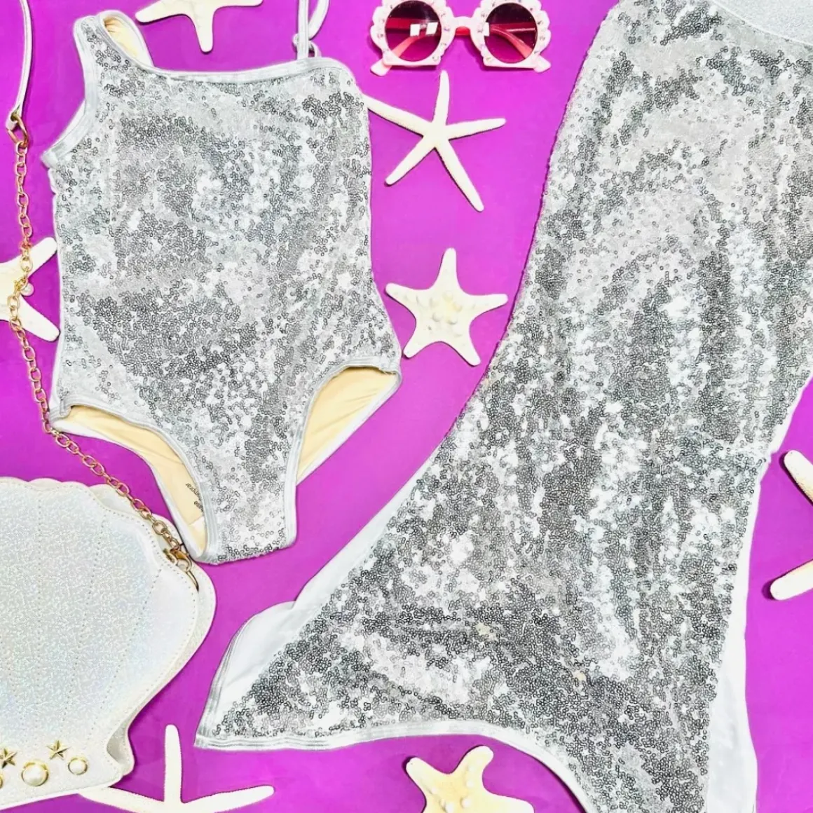 SEQUIN ONE PIECE SWIMSUIT