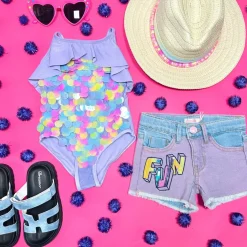 SEQUIN ONE PIECE SWIMSUIT