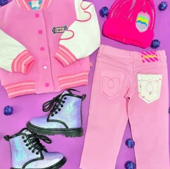 SEQUIN POCKET DENIM PANTS