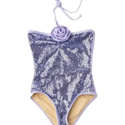 SEQUIN ROSE ONE PIECE SWIMSUIT