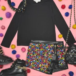 SEQUIN SKORT (SKIRT W/ SHORTS)