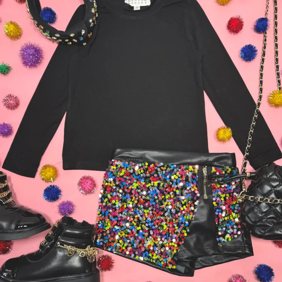 SEQUIN SKORT (SKIRT W/ SHORTS)