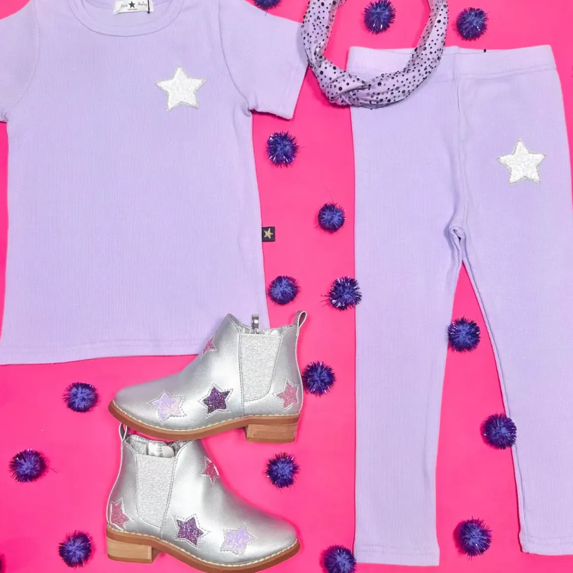 SEQUIN STAR TSHIRT AND LEGGINGS SET
