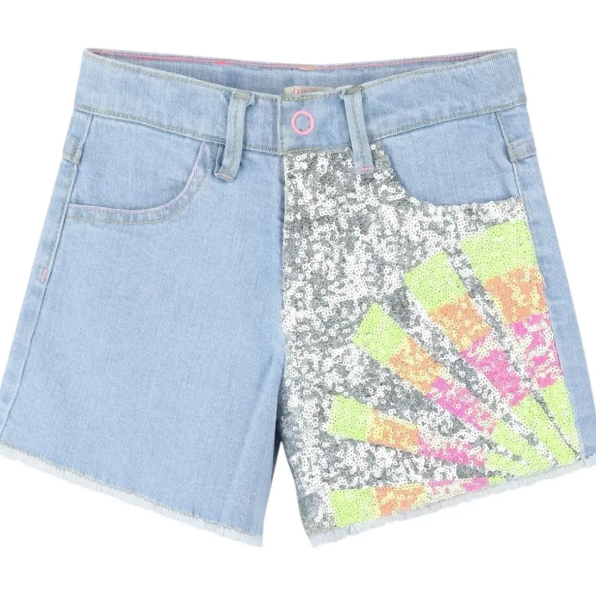 SEQUIN SUN DENIM SHORTS