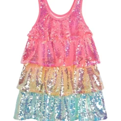 SEQUIN TIERED DRESS