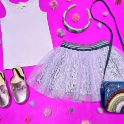 SEQUIN TULLE SKIRT