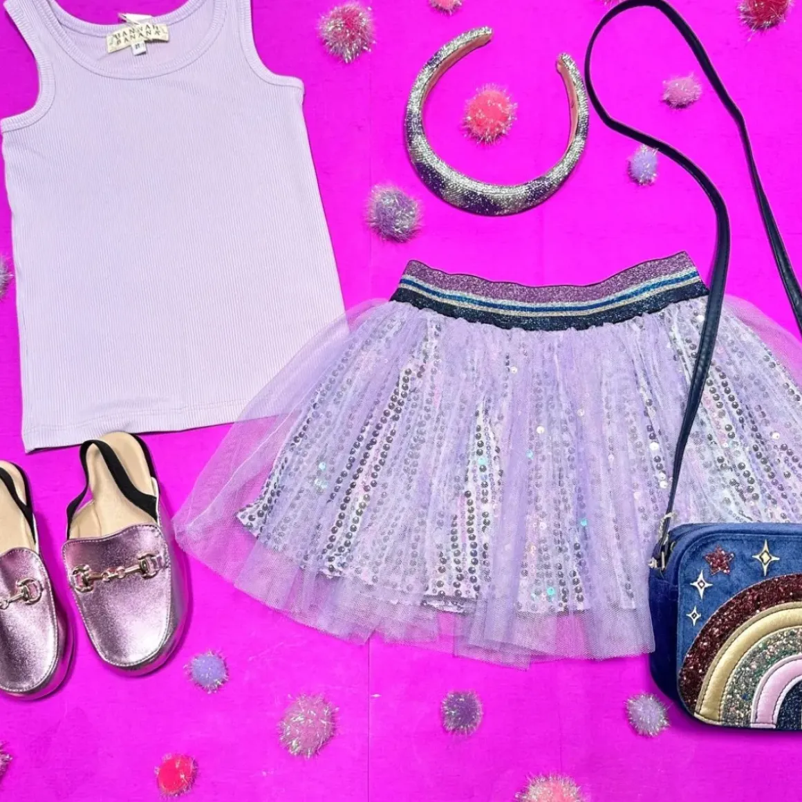SEQUIN TULLE SKIRT
