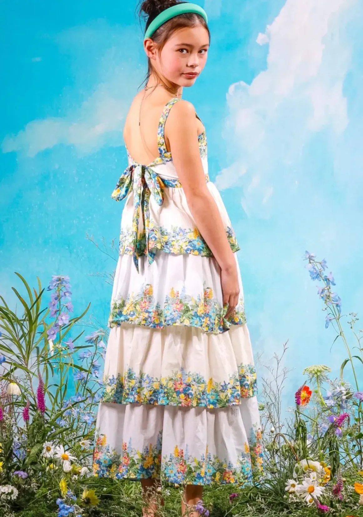 SERENITY EMBROIDERED FLORAL MAXI DRESS
