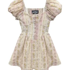 SHABBY CHIC FLORAL STRIPE GRETA DRESS