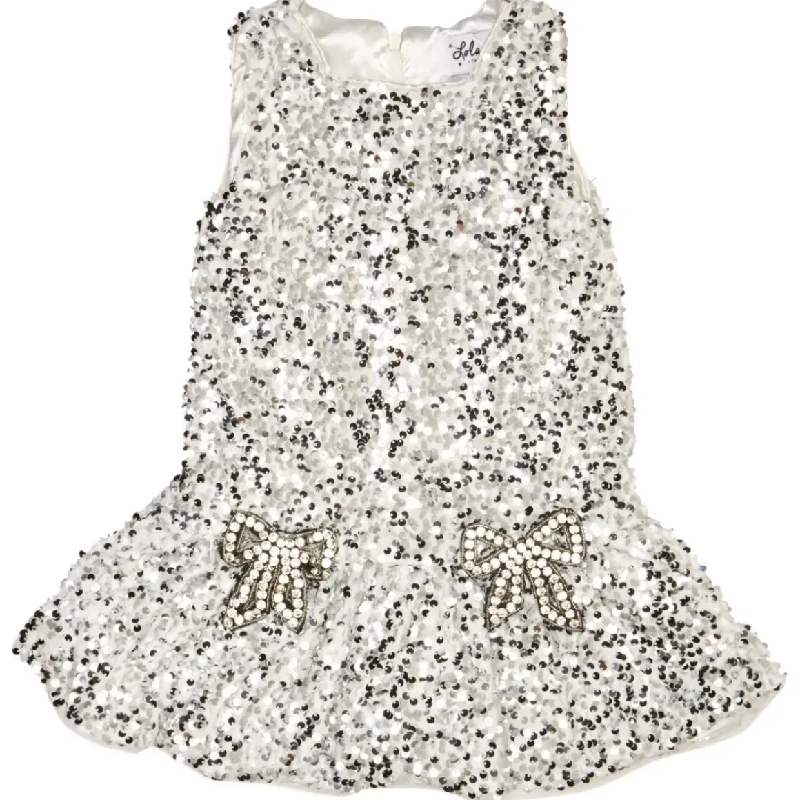 SHIMMER SEQUIN BOW DRESS