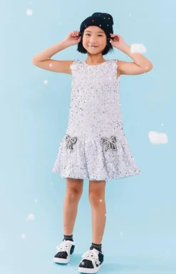 SHIMMER SEQUIN BOW DRESS