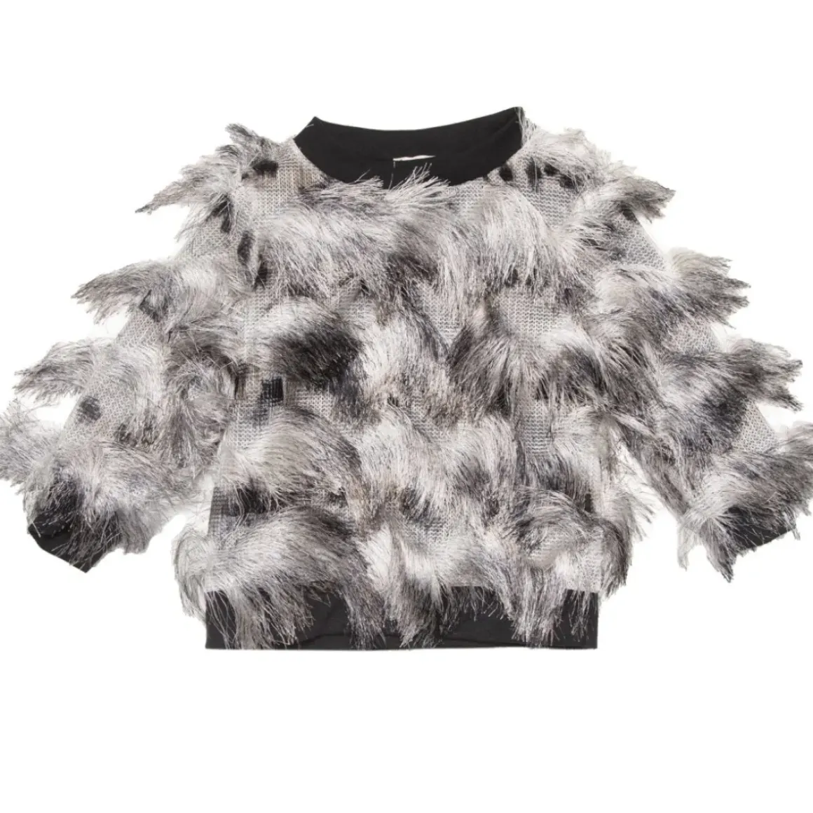 SHIMMERY FRINGE SWEATSHIRT