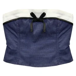 SIENNA PINSTRIPE STRAPLESS TOP