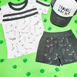 SKATEBOARD STRIPE TSHIRT