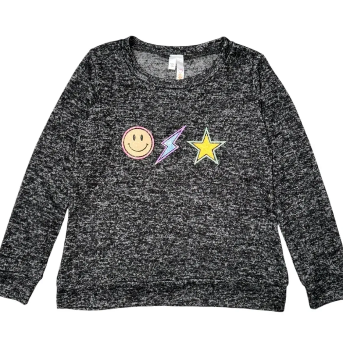 SMILEY & LIGHTNING BOLT SWEATSHIRT