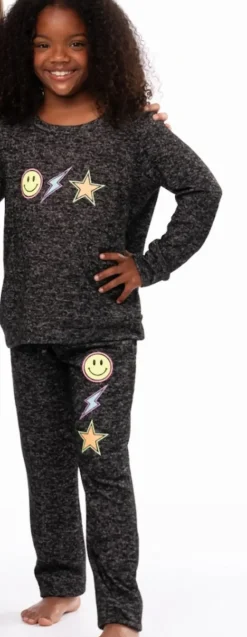 SMILEY & LIGHTNING BOLT SWEATSHIRT