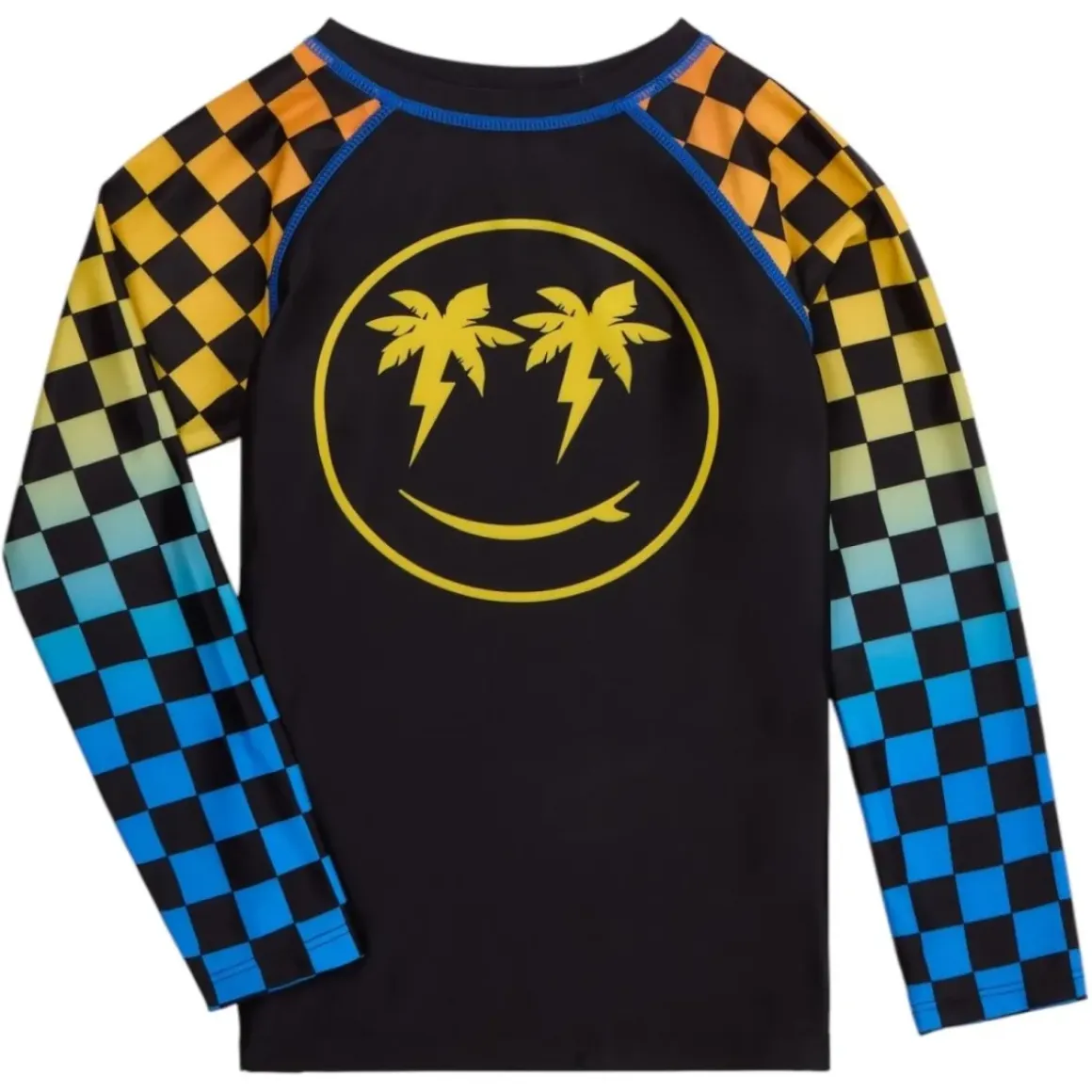 SMILEY FACE LONG SLEEVE RASH GUARD