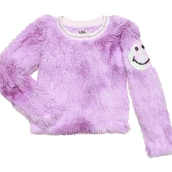 SMILEY FACE SHAG SWEATSHIRT