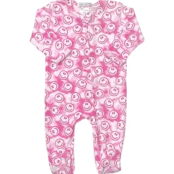SMILEY FACE TIE DYE ZIP FOOTIE