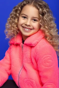 SMILEY NEON SHERPA JACKET
