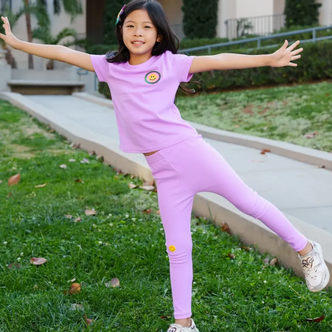 SMILEY TSHIRT AND LEGGINGS SET