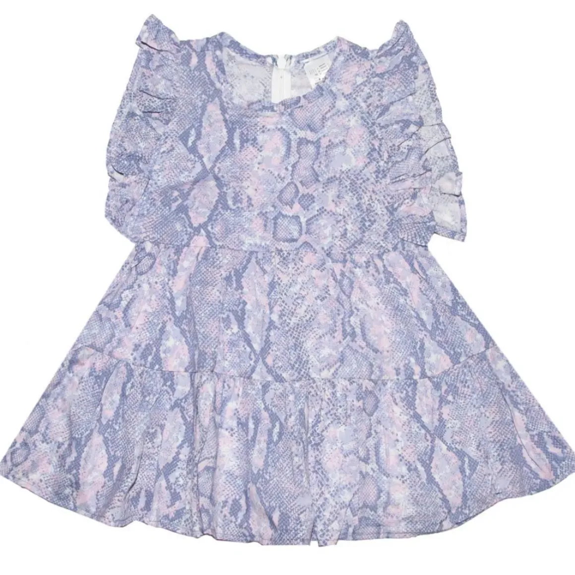 SNAKESKIN RUFFLE DRESS