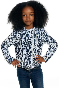 SNOW LEOPARD VELVET MOTO JACKET