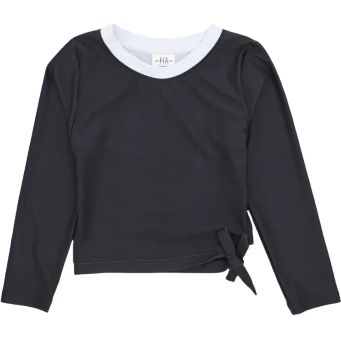 SOLID SIDE TIE RASH GUARD