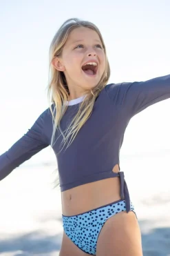 SOLID SIDE TIE RASH GUARD