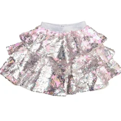 SPARKLE SEQUIN TIERED SKIRT