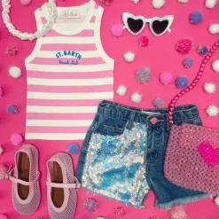 ST BARTH BEACH CLUB STRIPE TANK TOP