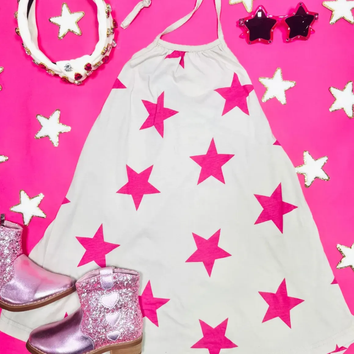 STAR HALTER DRESS