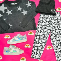 STARS SHIMMER METALLIC SWEATSHIRT