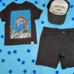 STATUE OF LIBERTY MASK TSHIRT