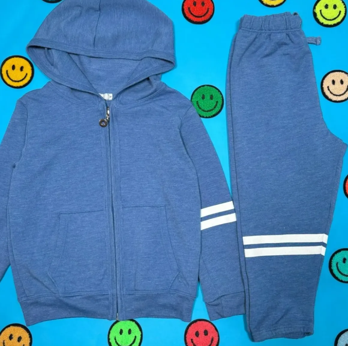 STRIPE ZIP UP HOODIE