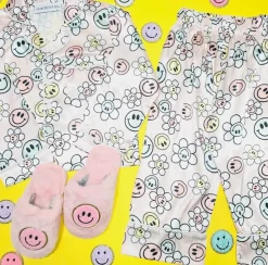 SUNNY SMILEY FACE DAISY TWO PIECE SET