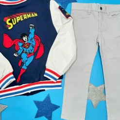 SUPERMAN PLEATHER BOMBER JACKET