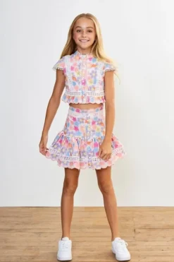 TALIA EMBROIDERED TOP AND SKIRT SET