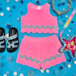 TERRY SCALLOP SHORTS