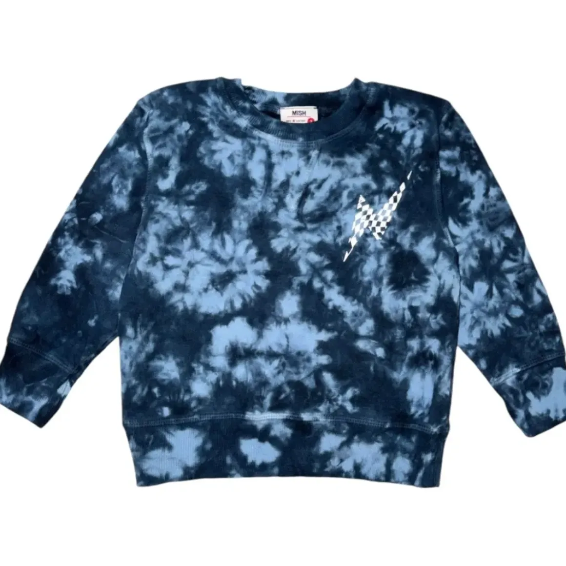 TIE DYE CHECKERED SWEATSHIRT