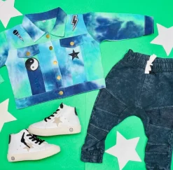 TIE DYE PATCH DENIM JACKET