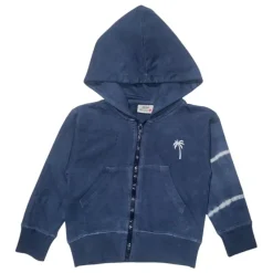 TIE DYE STRIPE ZIP UP HOODIE